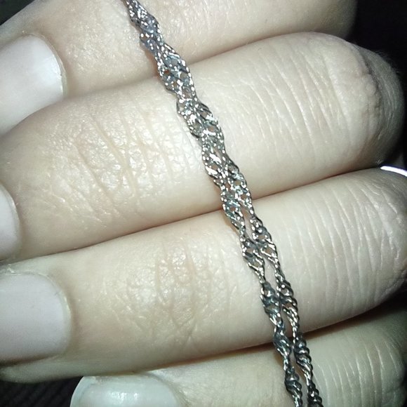 SEE VIDEO *TWINKLING* Sterling Silver CZ necklace - Picture 6 of 6